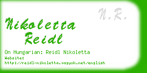 nikoletta reidl business card